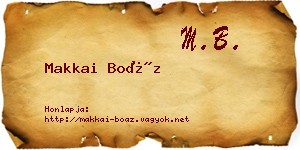 Makkai Boáz névjegykártya